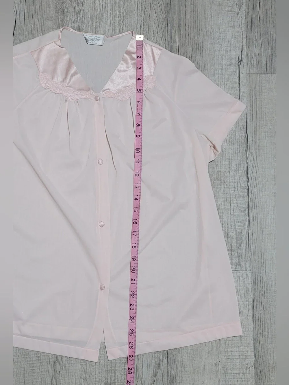 Vintage 70s Vanity Fair Soft Light Pink Pajama Set Size Large